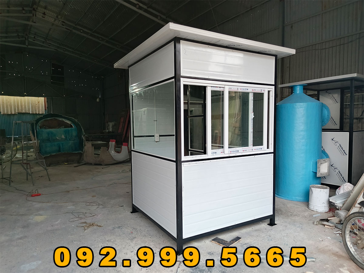 Bốt gác bảo vệ chống nóng khung thép vách panel tôn xốp 5 cm